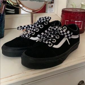 Black and white vans